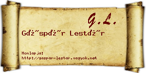 Gáspár Lestár névjegykártya